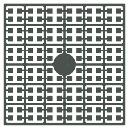 Pixelhobby Midi perler 204 askegrå 2x2mm 140 piksler