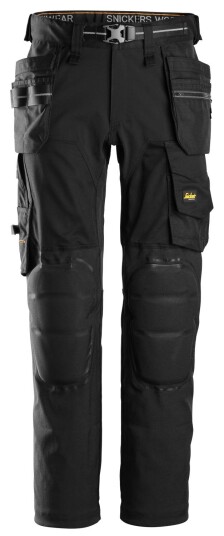 Snickers Workwear arbeidsbukse sort med kneputer str 100