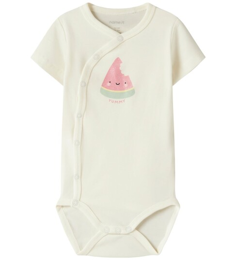Name It Omslagsbody k/e NbfVubie Cloud Danser/Watermelon Name It 1 år 80 Kortermet body Hvit