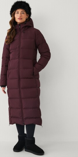 Áhkká Dunfrakk Down Coat Long with Hood W Rød Áhkká Dunfrakk Down Coat Long with Hood W Rød