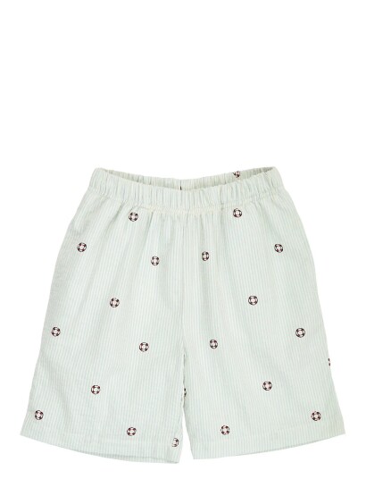 Müsli Seersucker Stripe Shorts   Blue   110
