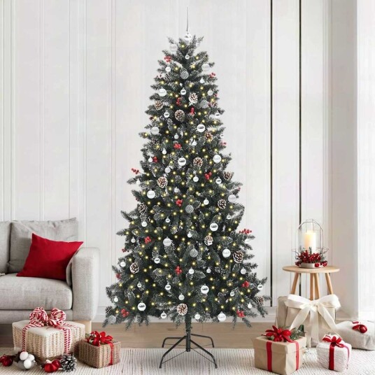 Kunstig juletre med 300 LED grønn 129,5 x 129,5 x 240 cm Kunstig juletre med 300 LED grønn 129,5 x 129,5 x 240 cm