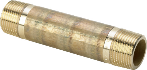 1/2" x 150 mm lang nippel i metall, forkrommet