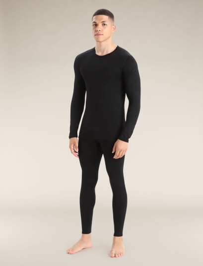 Icebreaker Merino 260 Tech LS Crewe Herre Black L