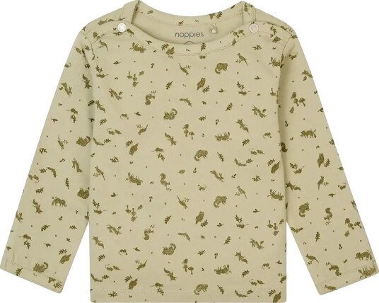 Noppies Tee Guia Allover Print Ls N202 MOSS GRAY 56