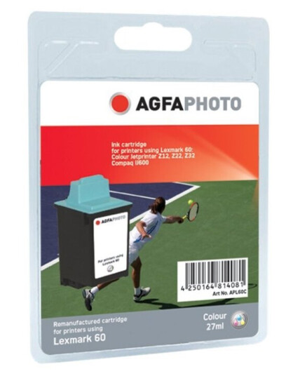 Agfaphoto - 27 Ml - Farge (Cyan Magenta Gul) - Kompatibel - Gjenfabrikert - Blekkpatron (Alternativ For: Lexmark 17G0060e Lexmark 60) - For Lexmark Z12 Color Jetprinter Z22 Color Jetprinter Z32 Color Jetprinter