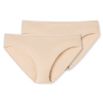 Schiesser Truser 2P 95 5 Organic Tai Beige bomull Medium Dame