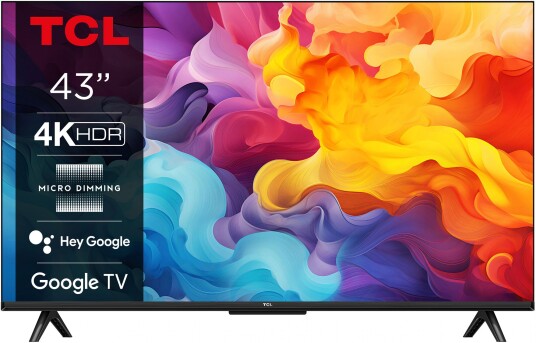 TCL P655 43" 4K HDR Smart TV med Bluetooth og Google TV