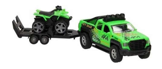 Kids Globe Off-Road Vehicle with Trailer and Quad Light and Sound