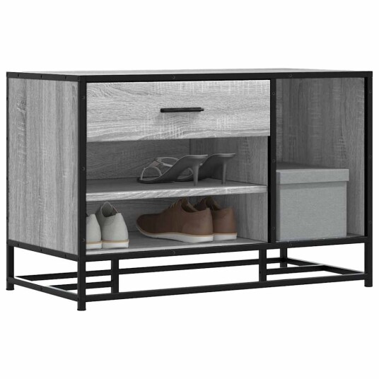  Skobenk grå sonoma 80x40x53,5 cm konstruert tre og metall 8721102842863