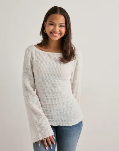 Nelly Hvit Elegant Structure Ls Top