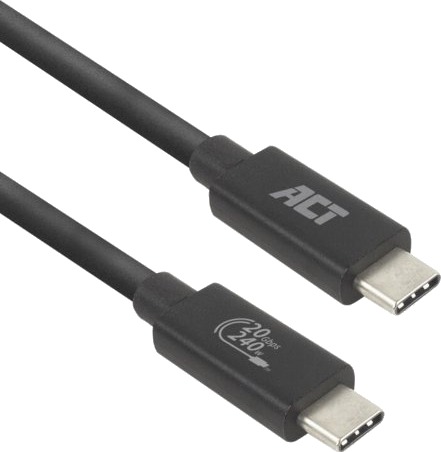 Act Usb4 20Gbps 240W Usb Type-C-Kabel Usb-If-Sertifisert 2 Meter Ac7432