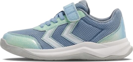 Hummel Multiplay Flex 2.0 innesko med borrelås til barn dusty blue (36) 36