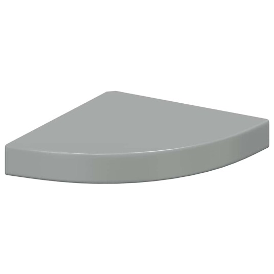 vidaXL Flytende vegghyller 4 stk h?yglans gr? 25x25x3,8 cm MDF