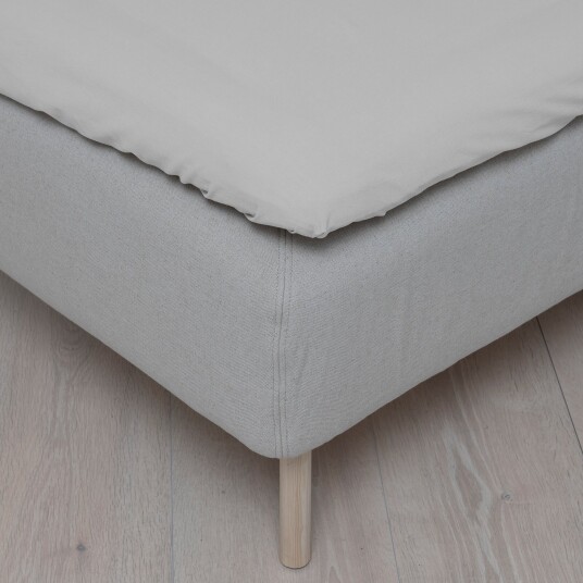 Høie Of Scandinavia Splittlaken 210x210 cm H-splitt Lysegrått konvoluttlaken til elevasjonsseng Bomullslaken