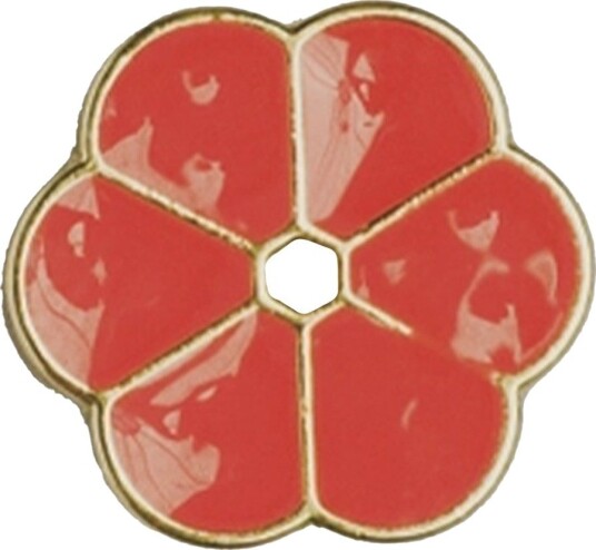 Villy Jensen Knapp med Blomst 12,5 mm Korall 18785-20-0003