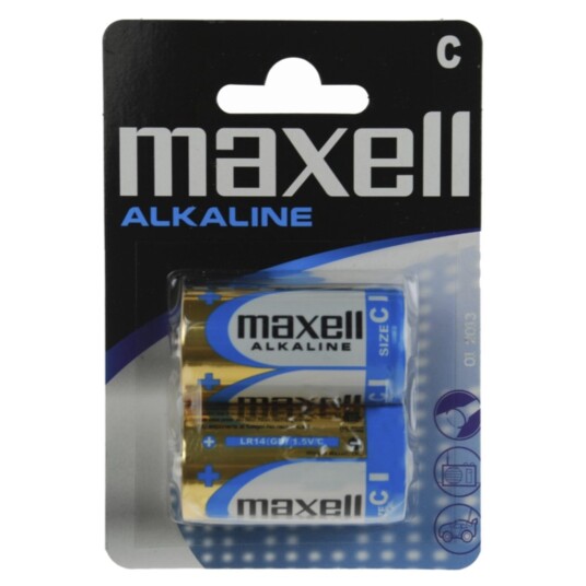 Maxell 2-pakk C Alkalisk Batteri LR-14 - Engangsbatterier 1,5 V Maxell 2-pakk C Alkalisk Batteri LR-14 - Engangsbatterier 1,5 V