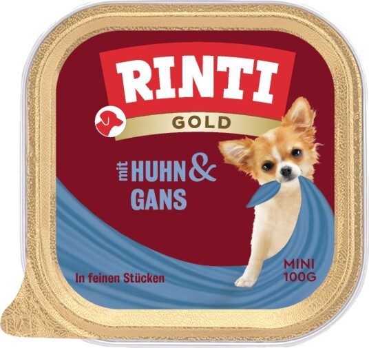 Rinti Våtfôr Gold Mini & Gås Kylling 6 X 100 G Rinti Våtfôr Gold Mini & Gås Kylling 6 X 100 G