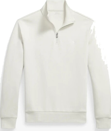 Polo Ralph Lauren Double Knit Quarter Zip Pullover Cream M