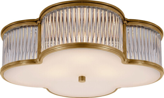 Basil 17" plafond mässing/klarglas