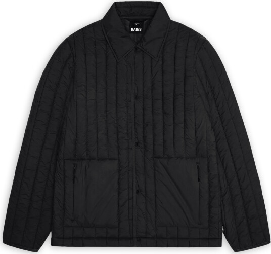 Rains Banja Liner Overshirt T1 Black L Rains Banja Liner Overshirt T1 Black L