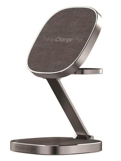 Mobile Origin TravelCharge PRO Trådløs 23W USB-C Lader Grå Mobile Origin TravelCharge PRO Trådløs 23W USB-C Lader Grå