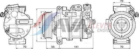 AC-kompressor AVA COOLING SYSTEMS MSAK786