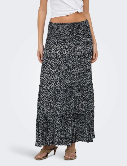 ONLY Onlfernanda Life Layred Long Skirt Noos Navy S