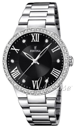 Festina Dameklokke F16719 2 Dress Sort/Stål Ø36 mm Festina Dameklokke F16719 2 Dress Sort/Stål Ø36 mm