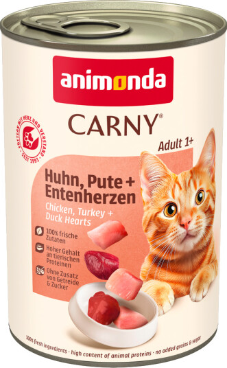 Animonda Carny Våtfôr Adult Og Andehjerter Kylling Kalkun 6 X 400 G