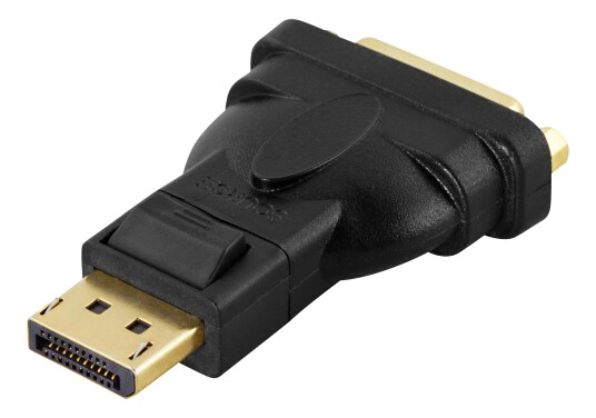 Deltaco DVI-I Single Link - DisplayPort adapter, 1080p 60Hz, black