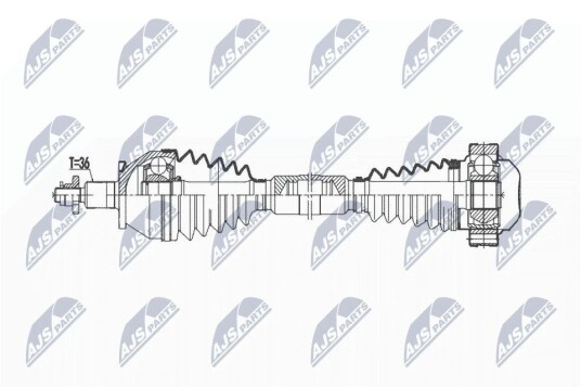 Nty Drivaksel NTY NPW VW 190 Nty Drivaksel NTY NPW VW 190