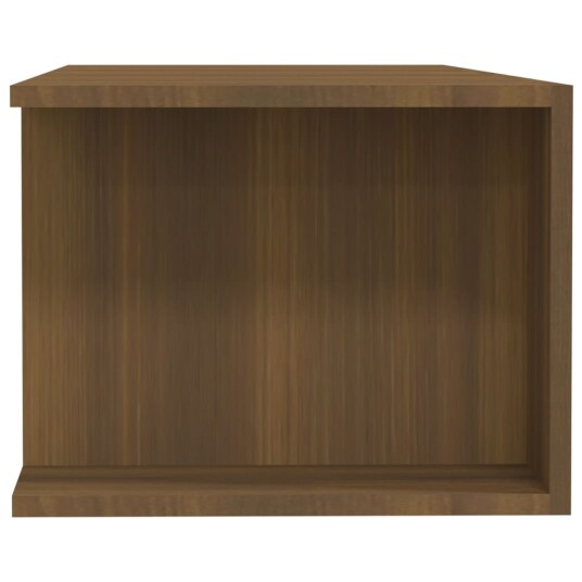 vidaXL TV-benk med LED-lys brun eik 135x39x30 cm