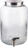 Glasbeholder 7 Ltr Ø20xh30.5 Cm Glas Og Rustfri Stål Taphane,1 Stk/Pk