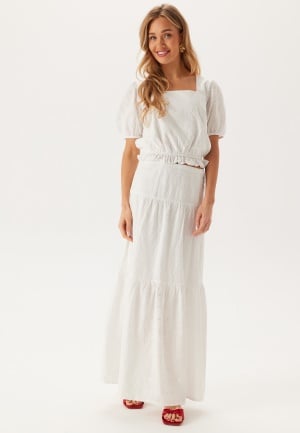 BUBBLEROOM Broderie Anglaise Maxi Skirt White S