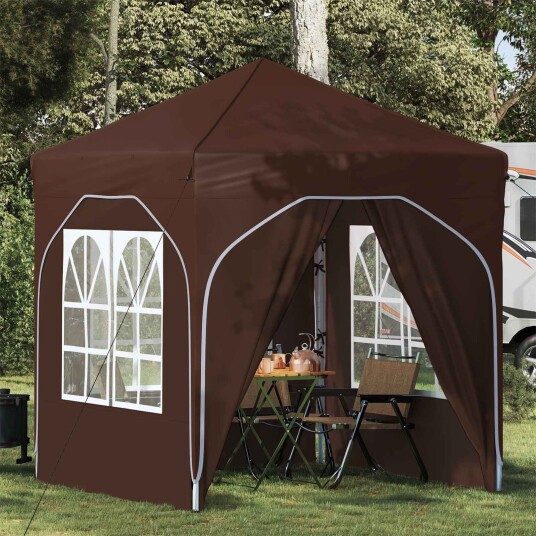 Pop up Festtelt 192 x 192 x 245 cm Brun