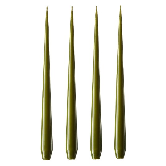 Ester & Erik lys 32 cm 4-pakning olive glow Lakkert