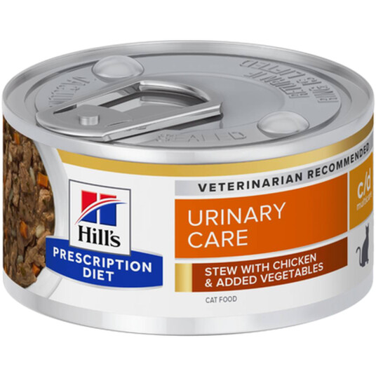 Hill's Prescription Diet c/d Urinary Care Kattemat Kylling & Grønnsaker 82 g x 24 Hill's Prescription Diet c/d Urinary Care Kattemat Kylling & Grønnsaker 82 g x 24