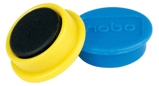 Nobo whiteboard magneter 10 stykk 24mm. Assortert.