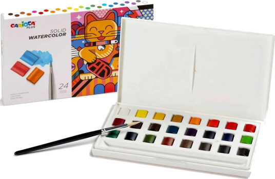 Carioca Plus Water color set, 24 pcs 809311