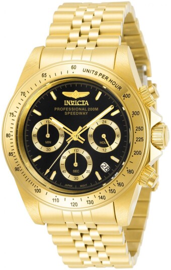 Invicta Herreklokke 31001 Speedway Sort/Gulltonet stål Ø39.5 mm Invicta Herreklokke 31001 Speedway Sort/Gulltonet stål Ø39.5 mm