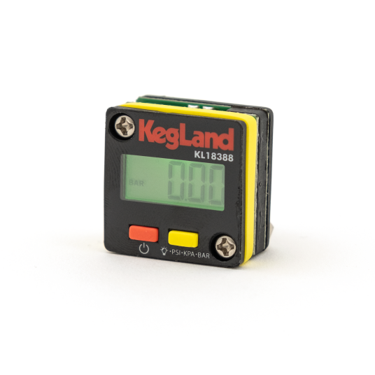 Kegland Digitalt Manometer for Inline Regulator Digital Mini Gauge 0 6 bar 0 90 psi