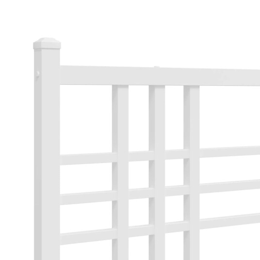  Sengegavl i metall hvit 180 cm 8721012373730