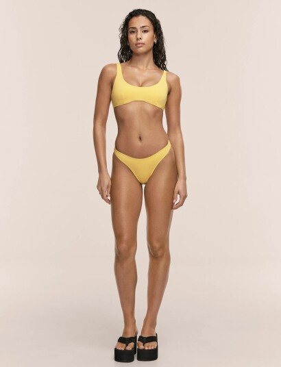 Casall High Leg Brazilian Bottom   Yellow   38