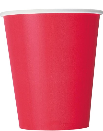 Unique 14 stk Røde Pappkrus 270 ml 82164