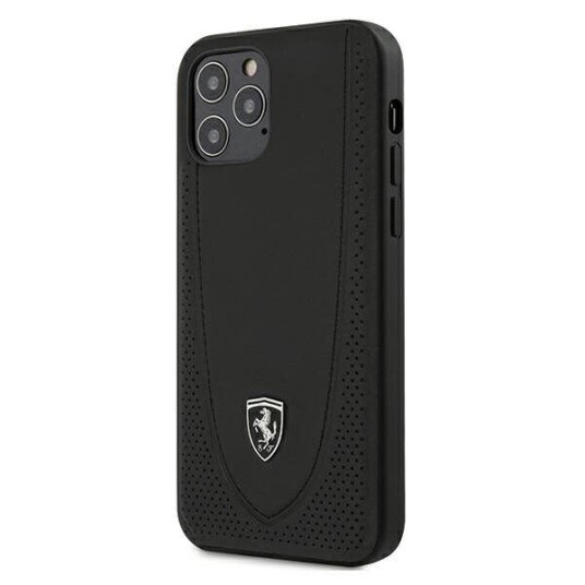 Ferrari Mobildeksel Off Track Perforert for iPhone 12/12 Pro 6,1" Svart