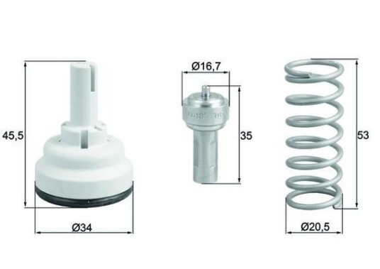 Termostat MAHLE ORIGINAL TX 182 87D Termostat MAHLE ORIGINAL TX 182 87D