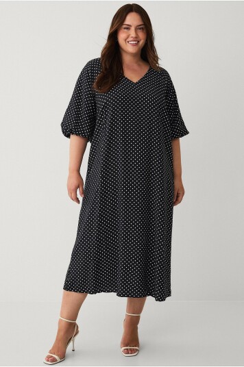 KAFFE Curve - Kjole kcGina Dress - Svart