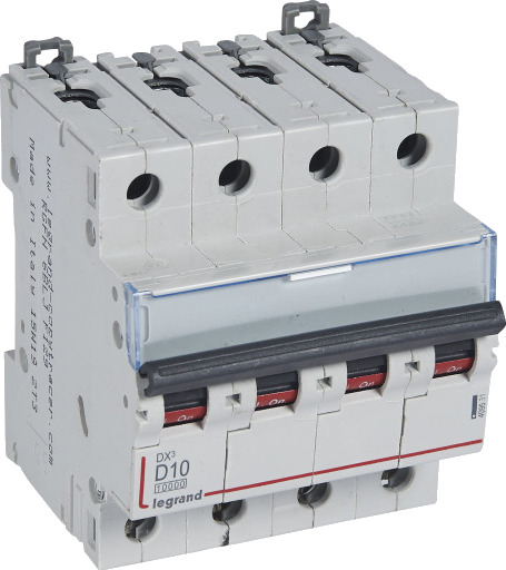 Legrand DX³ MCB automatsikring D10 3P 4M 10/16kA Legrand DX³ MCB automatsikring D10 3P 4M 10/16kA