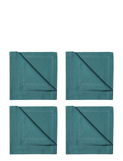 LINUM Robert Napkin 4-Pack - Blue - 45X45CM